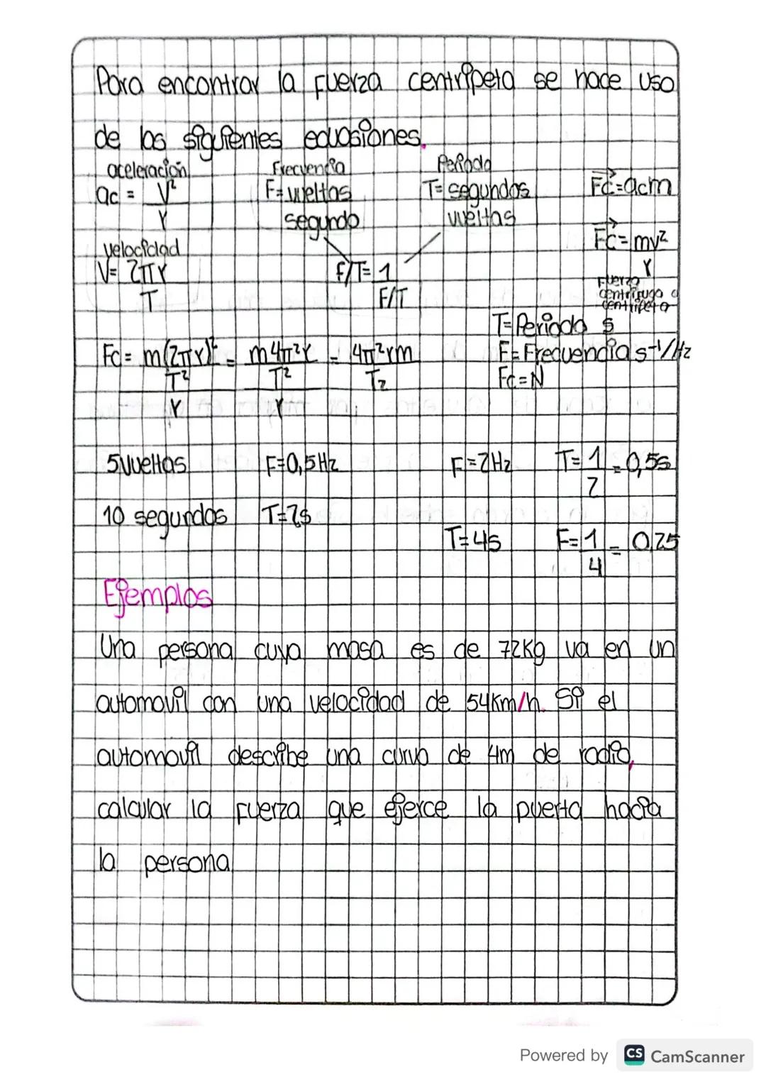 Tema: Fuerza centripeta y Fuerza centrifuga
Objetivo: Comprender conceptos de Fuerza centrifuga
Y resolver ejercicios
1
Fuerza centrifuga
La