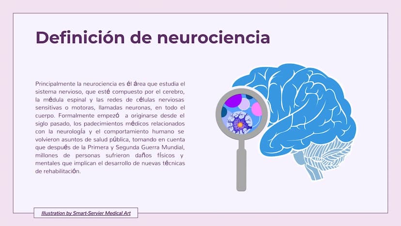 ¿Que nos dicen los avances de
la neurociencia sobre cómo
funciona la mente humana?
Illustration by Smart-Servier Medical Art Definición de n