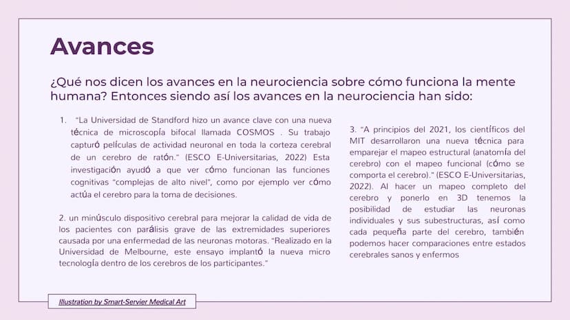 ¿Que nos dicen los avances de
la neurociencia sobre cómo
funciona la mente humana?
Illustration by Smart-Servier Medical Art Definición de n