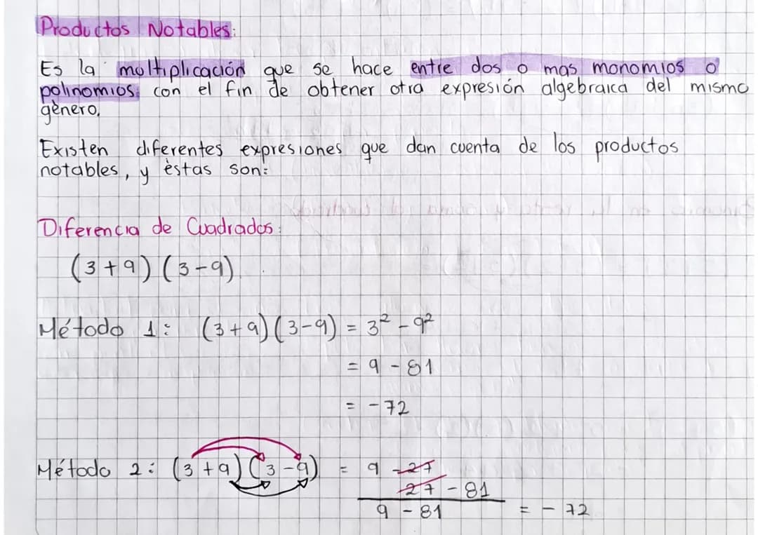 Productos notables