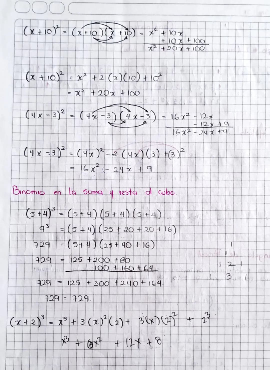 Productos Notables:
o'
Es la multiplicación que se hace entre dos o mas monomios
polinomios, con el fin de obtener otra expresión algebraica