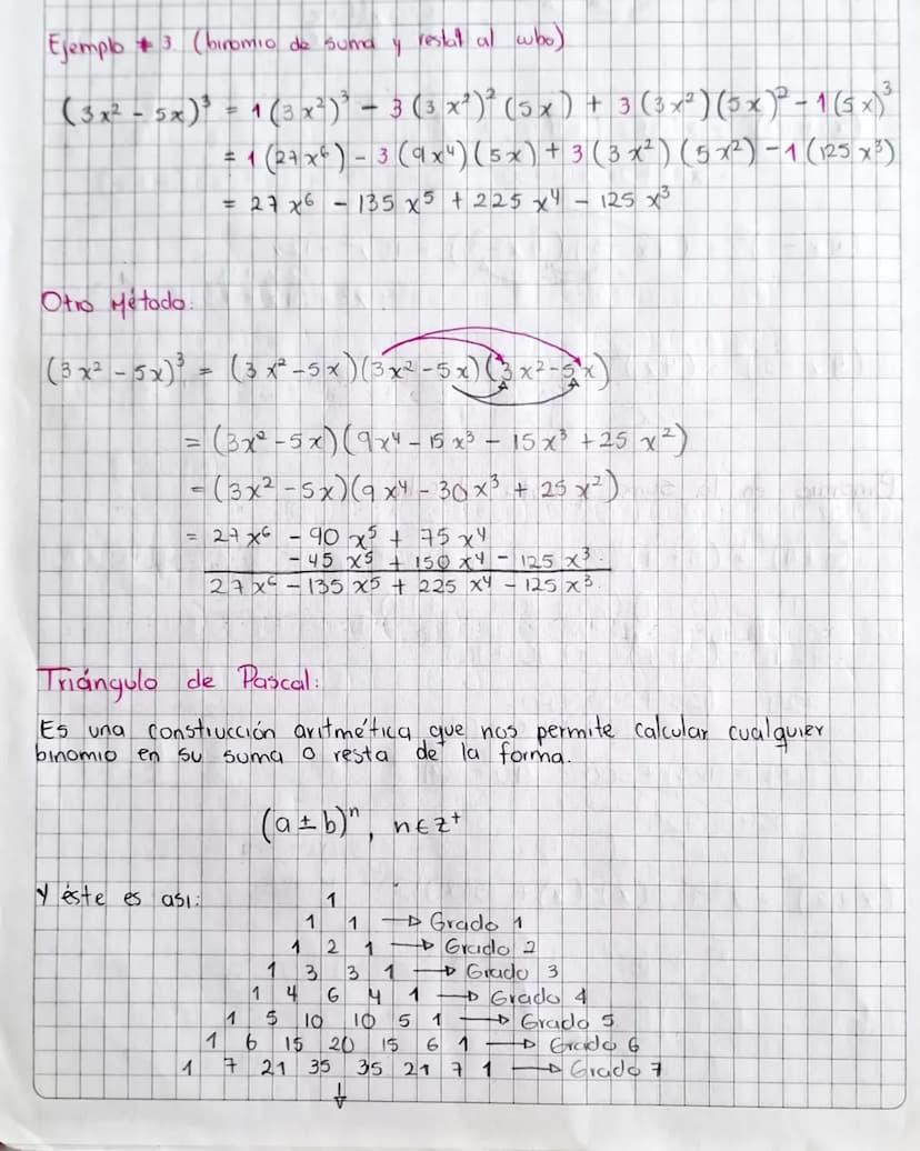 Productos Notables:
o'
Es la multiplicación que se hace entre dos o mas monomios
polinomios, con el fin de obtener otra expresión algebraica