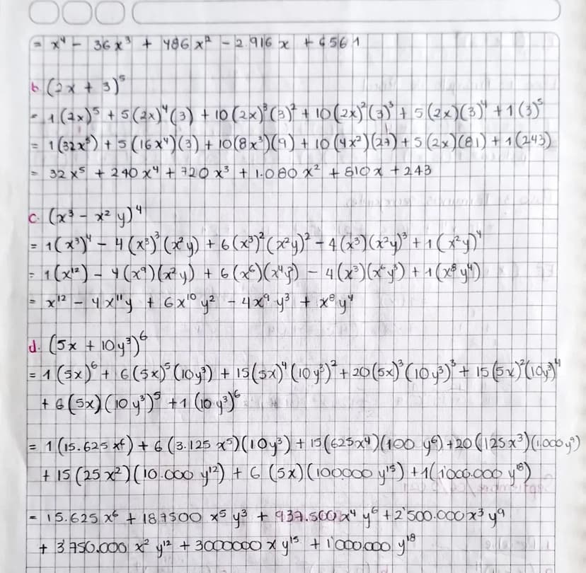 Productos Notables:
o'
Es la multiplicación que se hace entre dos o mas monomios
polinomios, con el fin de obtener otra expresión algebraica