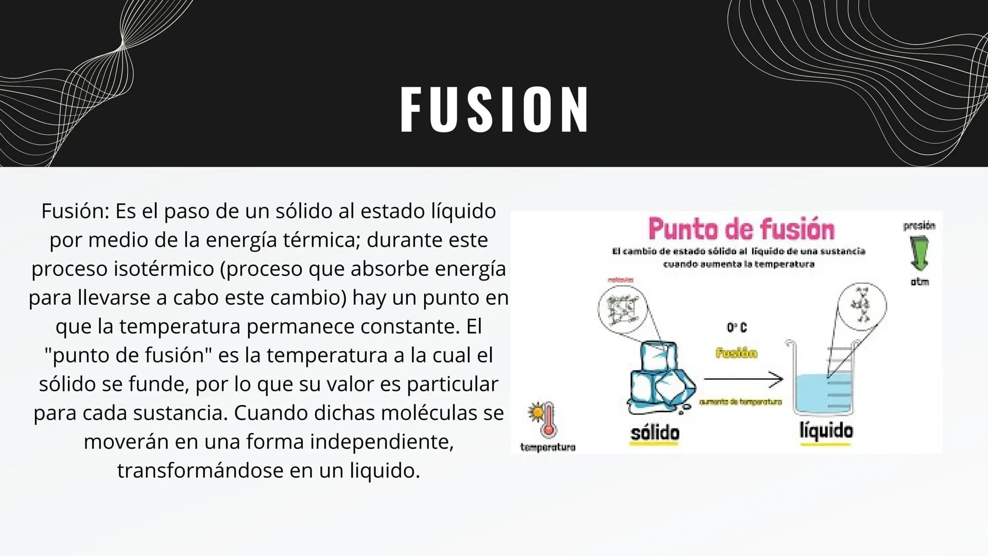 CAMBIO DE
ESTADO
ANA GÓMEZ
NICOLAS LEÓN
ANDRES RODRÍGUEZ
-- ¿QUÉ ES ?
Sólido
Es la evolución de la materia
entre varios estados de
agregació