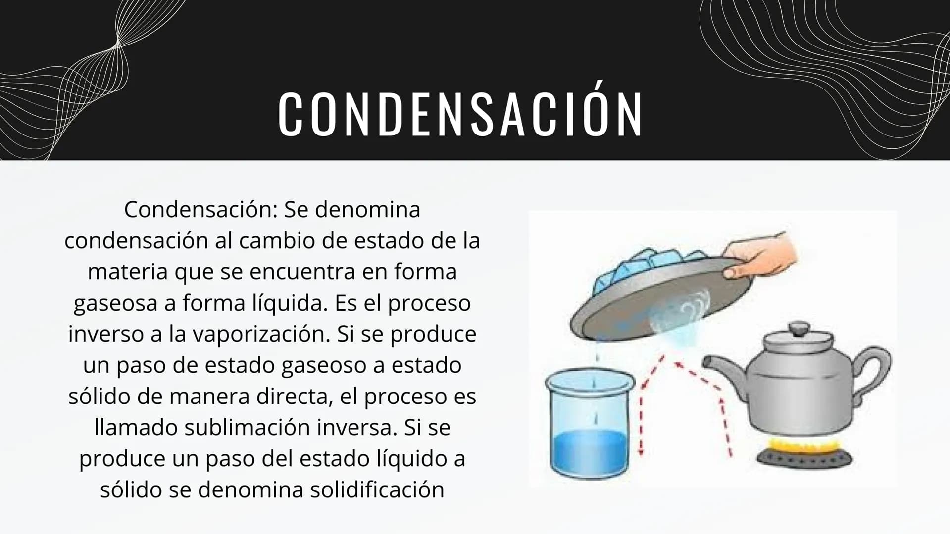 CAMBIO DE
ESTADO
ANA GÓMEZ
NICOLAS LEÓN
ANDRES RODRÍGUEZ
-- ¿QUÉ ES ?
Sólido
Es la evolución de la materia
entre varios estados de
agregació