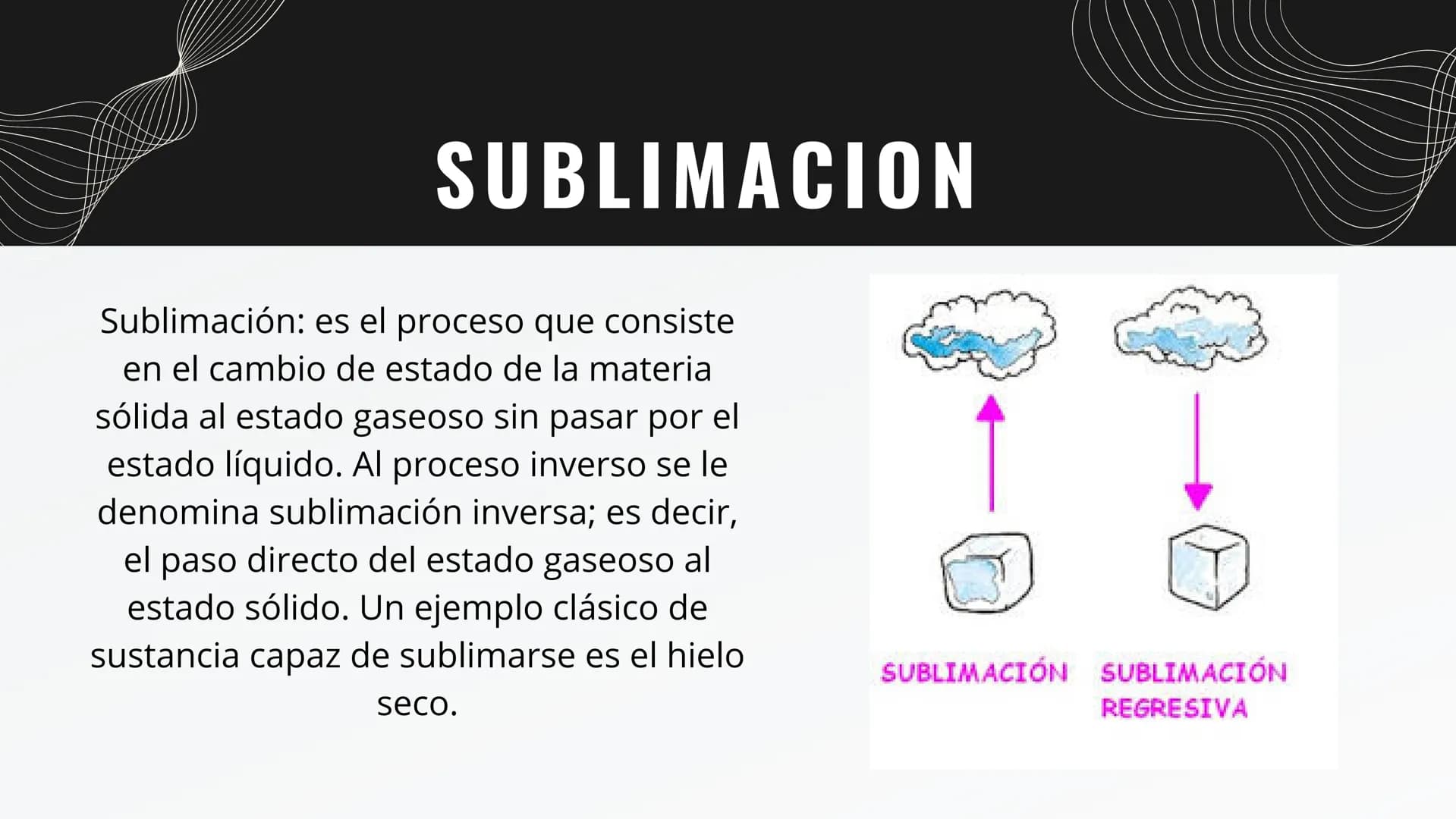 CAMBIO DE
ESTADO
ANA GÓMEZ
NICOLAS LEÓN
ANDRES RODRÍGUEZ
-- ¿QUÉ ES ?
Sólido
Es la evolución de la materia
entre varios estados de
agregació