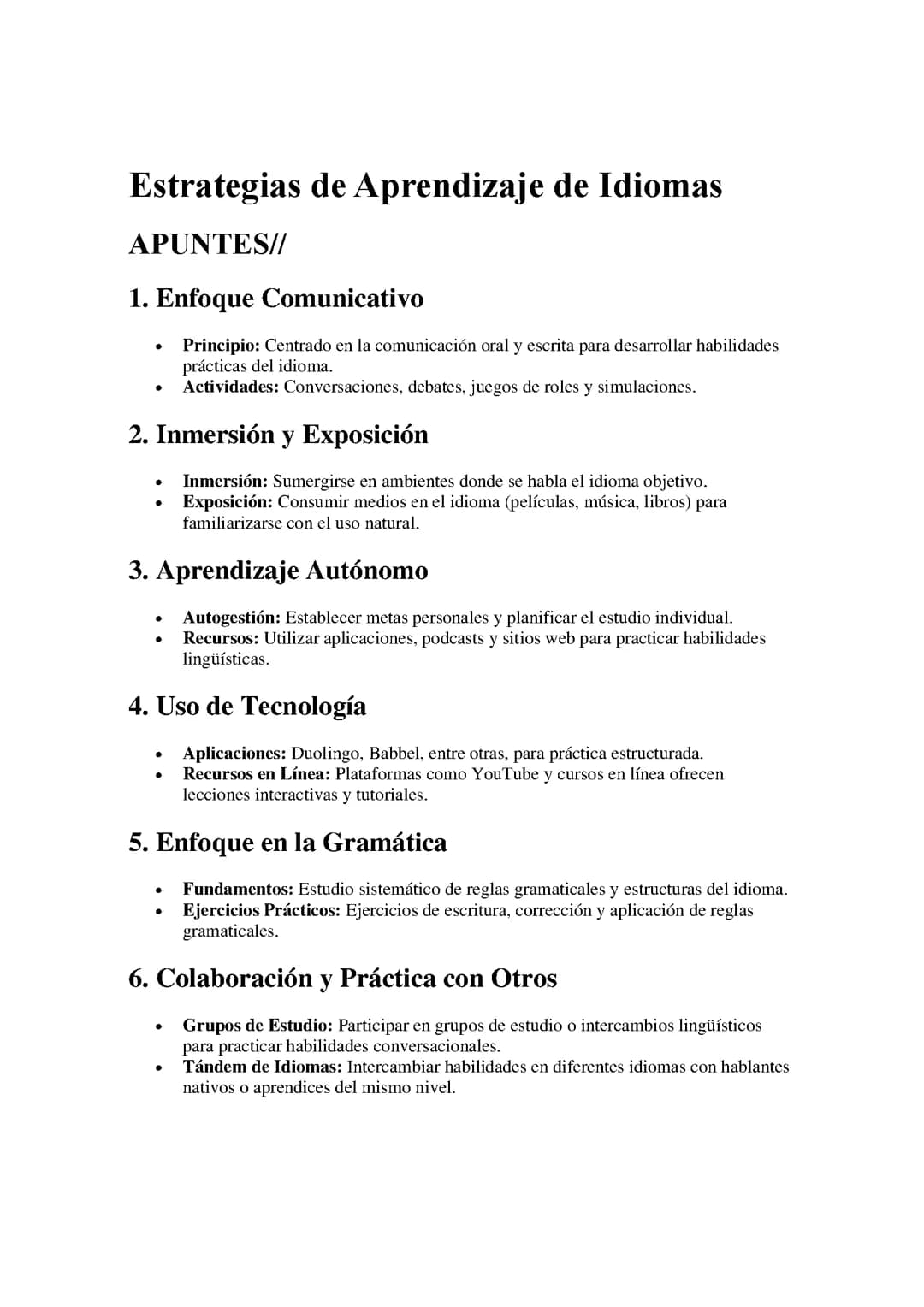 Estrategias de Aprendizaje de Idiomas