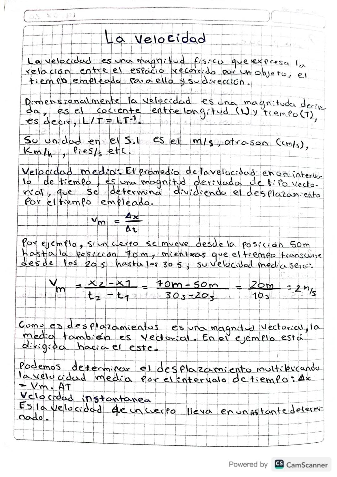 # La velocidad

La velocidad es una magnitud fisica querexpresa la
relación entre el espacio recorrido por un objeto, el
tiempo empleado par