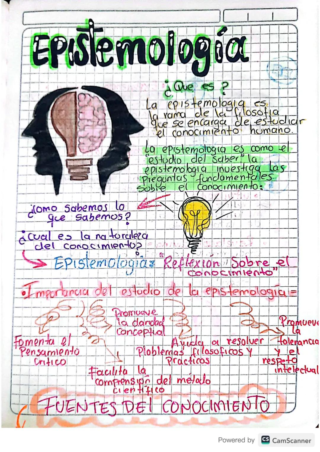 Epistemologia
Como sabemos lo
que sabemos?
¿Que es ?
La epistemologia es
la rama de la filosofia
que se encarga de estudia
el conocimiento h