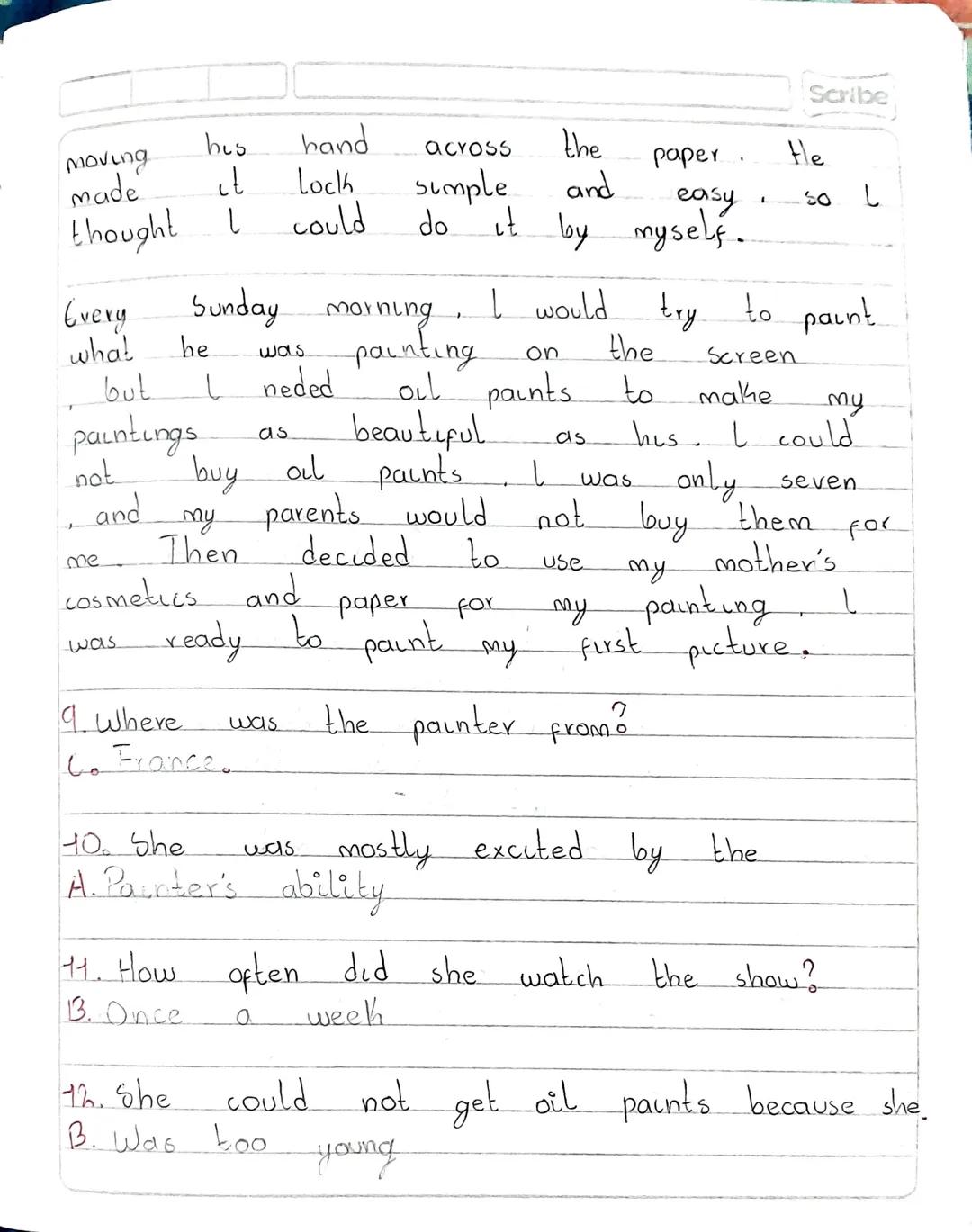 Scribe

Subject verb to be.

I --------> am

you -------->
She
he --------> is Was

they -------->
We --------> ave Were

you -------->
it -