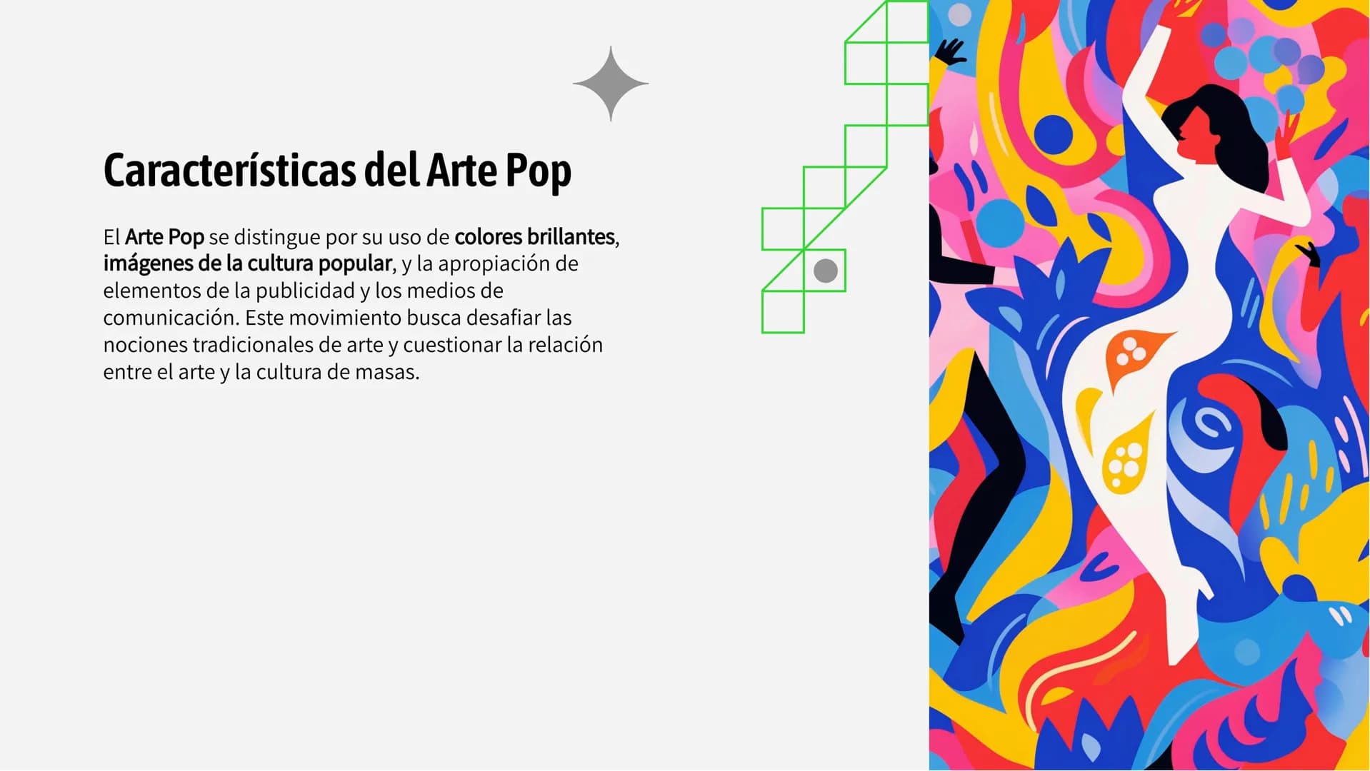 DC
El Colorido Mundo del Arte
Pop: Historia y Explicación Introducción al Arte Pop
El Arte Pop es un movimiento artístico que surge en la
dé