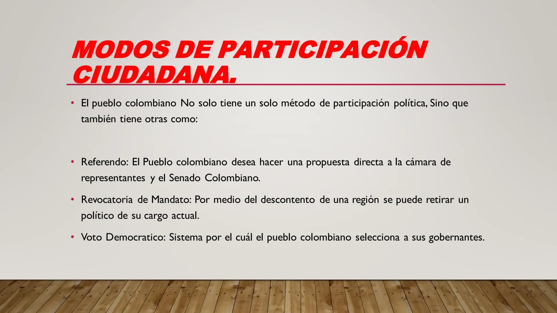 EL E
EL GOBIERNO
COLOMBIANO
UNA PRESENTACIÓN HECHA CON EL FIN DE EXPLICAR EL FUNCIONAMIENTO
DEL GOBIERNO Y LOS ESTATUTOS ESTATALES. CONCEPTO
