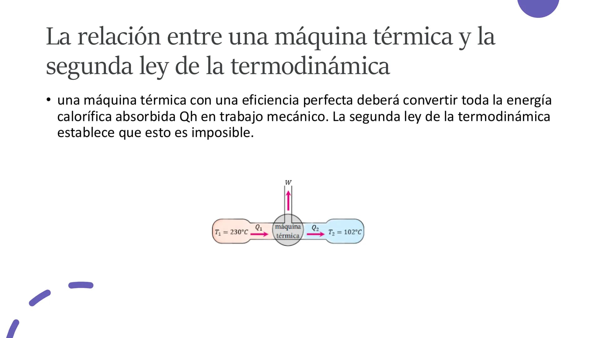 Maquinas
térmicas Principio de funcionamiento
de las máquinas térmicas
•
Una máquina térmica es un dispositivo
que trabaja de forma cíclica 