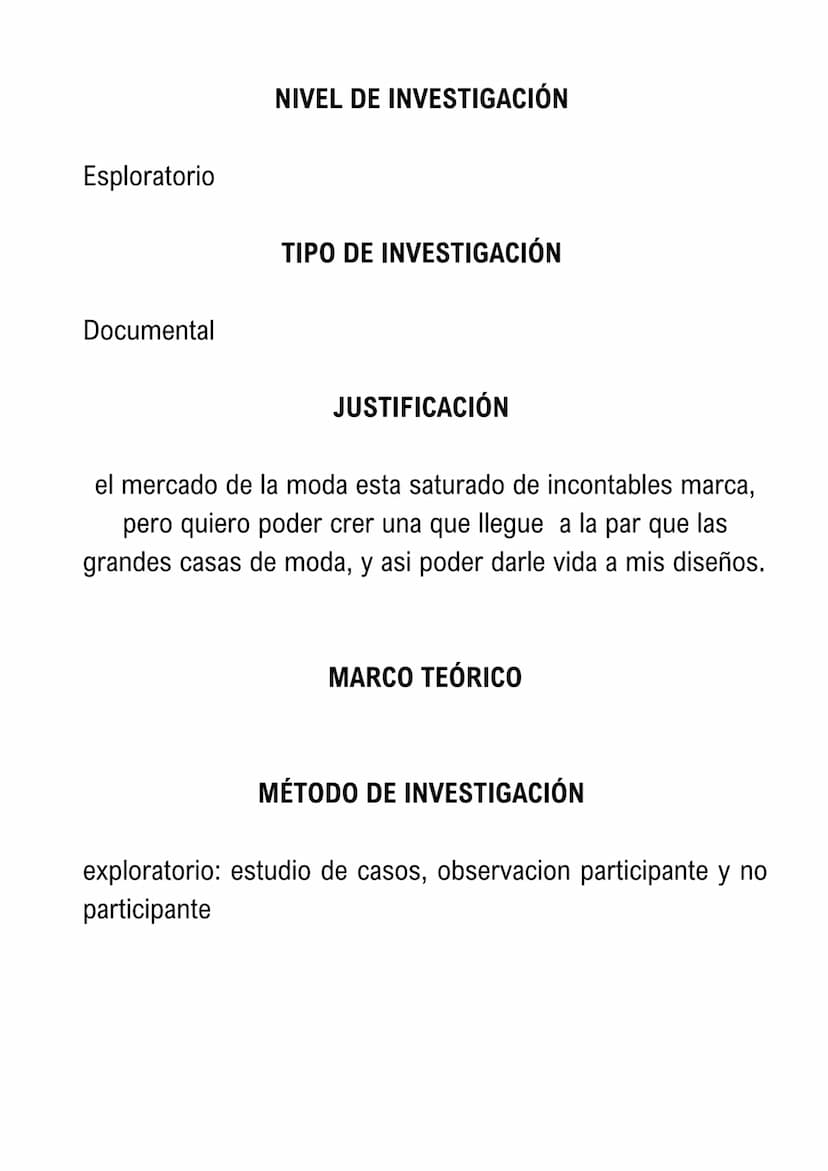 PROPUESTA DE INVESTIGACIÓN FORMATIVA
ELABORACIÓN DE LA PROPUESTA DE INVESTIGACIÓN
TITULO DEL PROYECTO
moda de lujo sin estandares.
RESUMEN
e