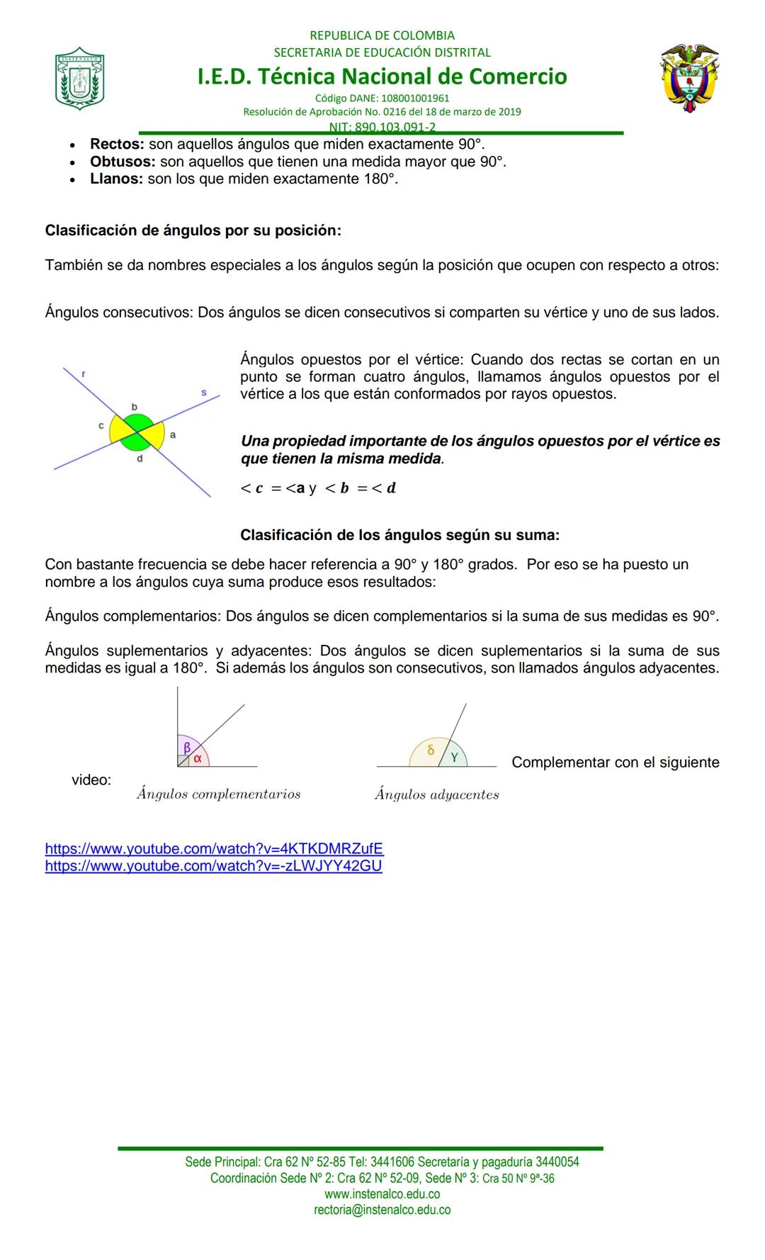 REPUBLICA DE COLOMBIA
SECRETARIA DE EDUCACIÓN DISTRITAL
I.E.D. Técnica Nacional de Comercio
Código DANE: 108001001961
Resolución de Aprobaci