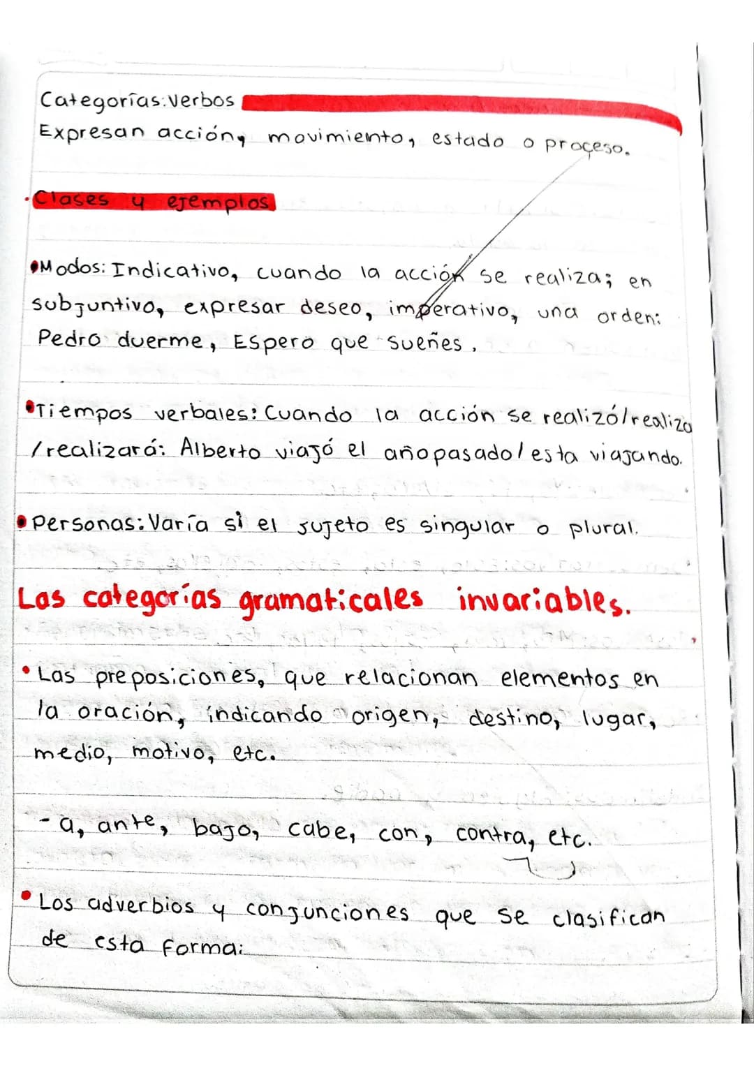 Scribe
Actividad en clase.
• Tomar apuntes en el cuaderno sobre la temática,
"Las categorías gramaticales".
Categorías
Gramaticales
Función/