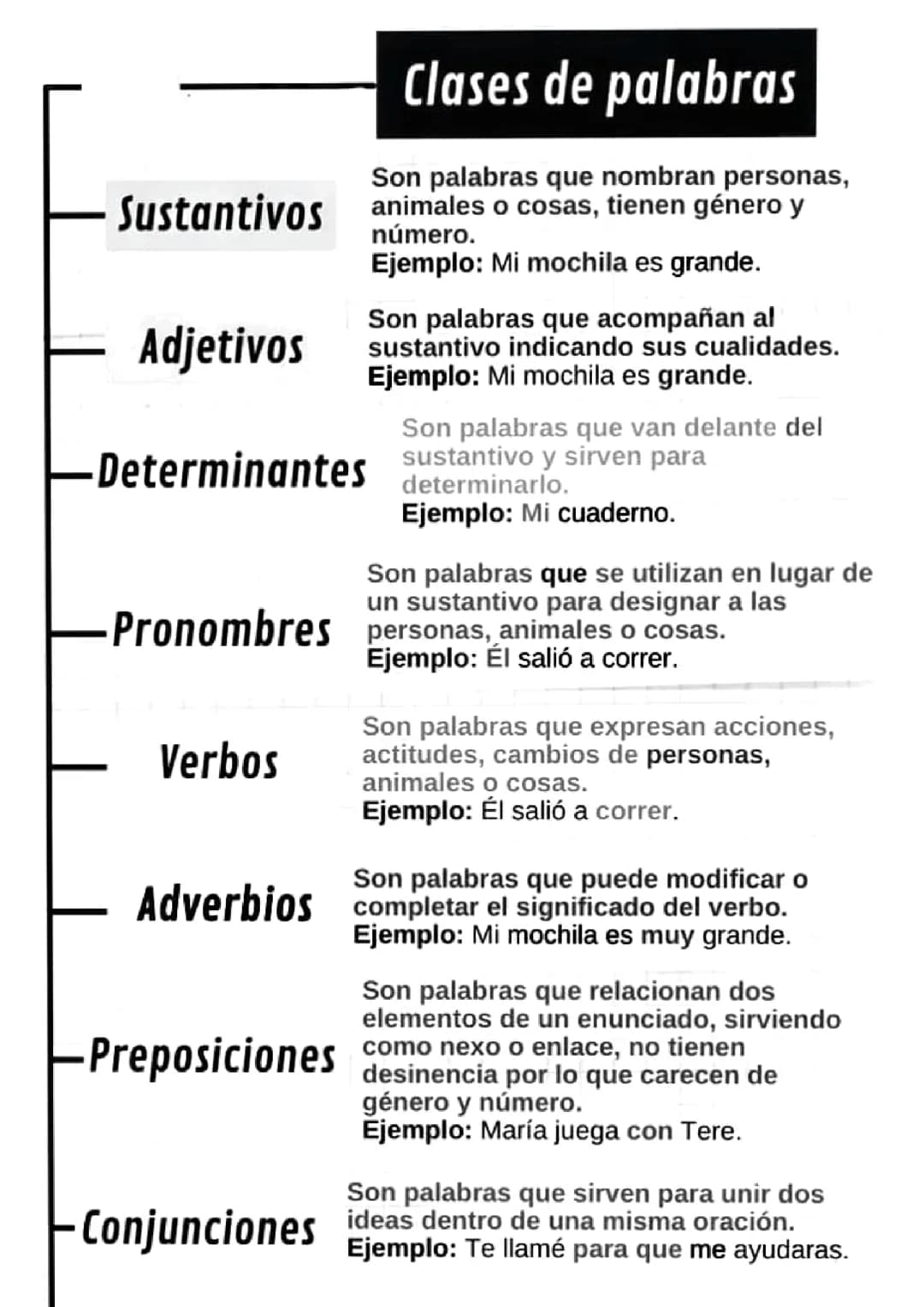 Clases de palabras 