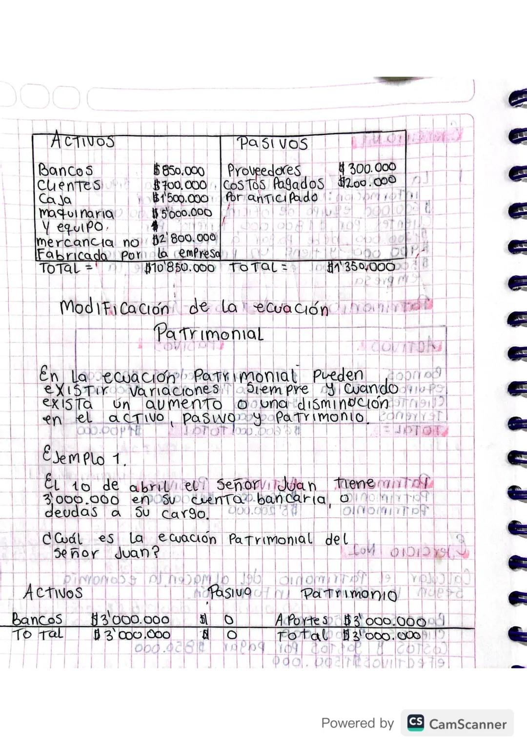 6
Ecuación Patrimonial
Contablemente debe existir un equilibrio
entre las cuentas reales es decir las
Cuentas de activo, Pasivo y Patrimonio