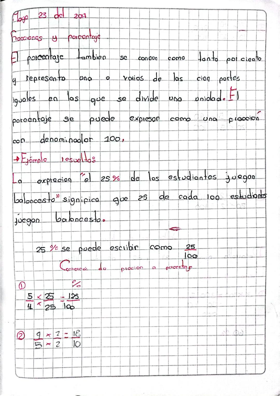 # Playa 23 dc 2017

Facciones y porcentaje.

E porcentaje Lambien se conom como tanto por ciento
y represento una o Volios de las cien parte
