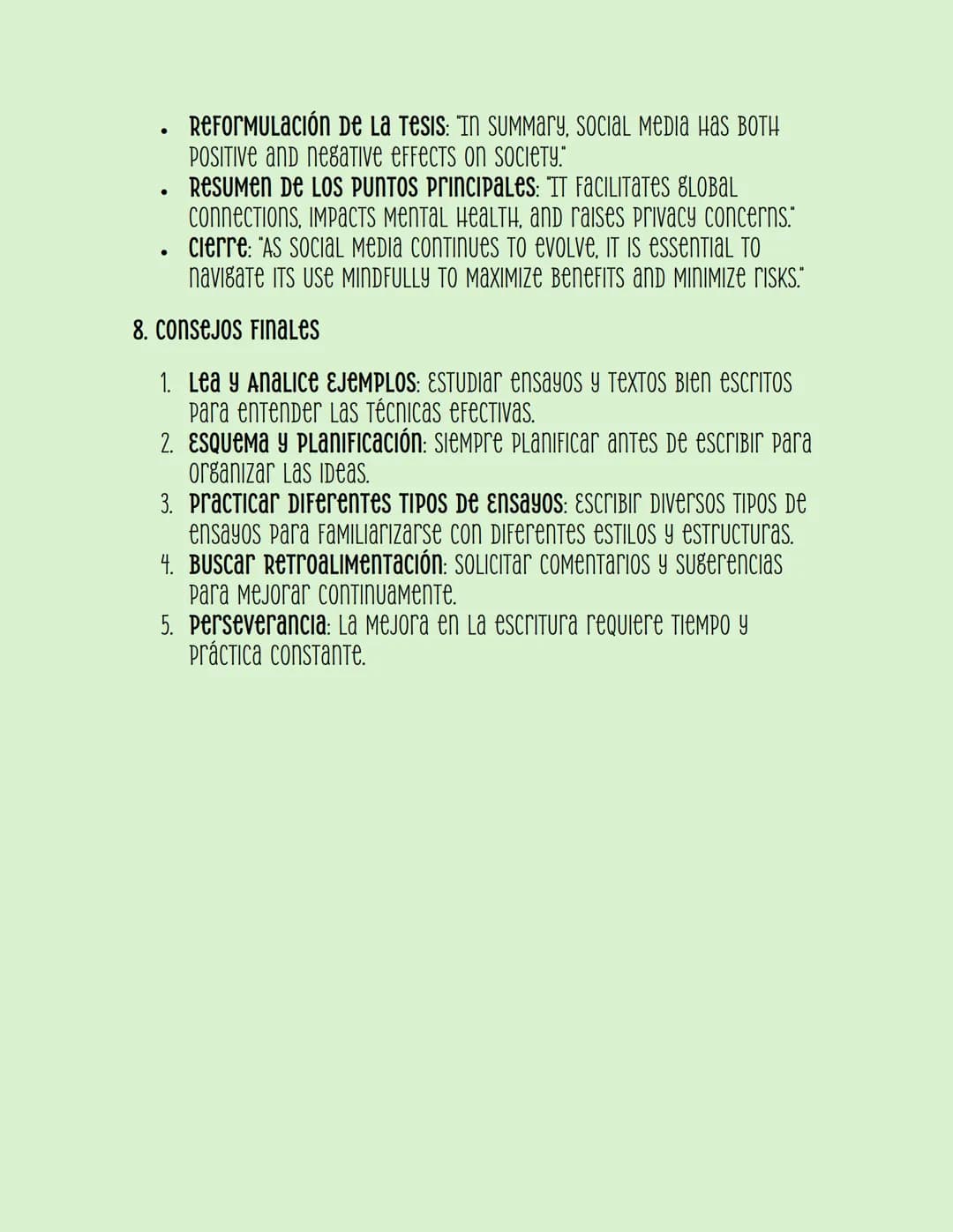 Redacción de
Textos y Ensayos
en Inglés
1. Introducción a la redacción en Inglés
La redacción en inglés requiere una comprensión clara De La