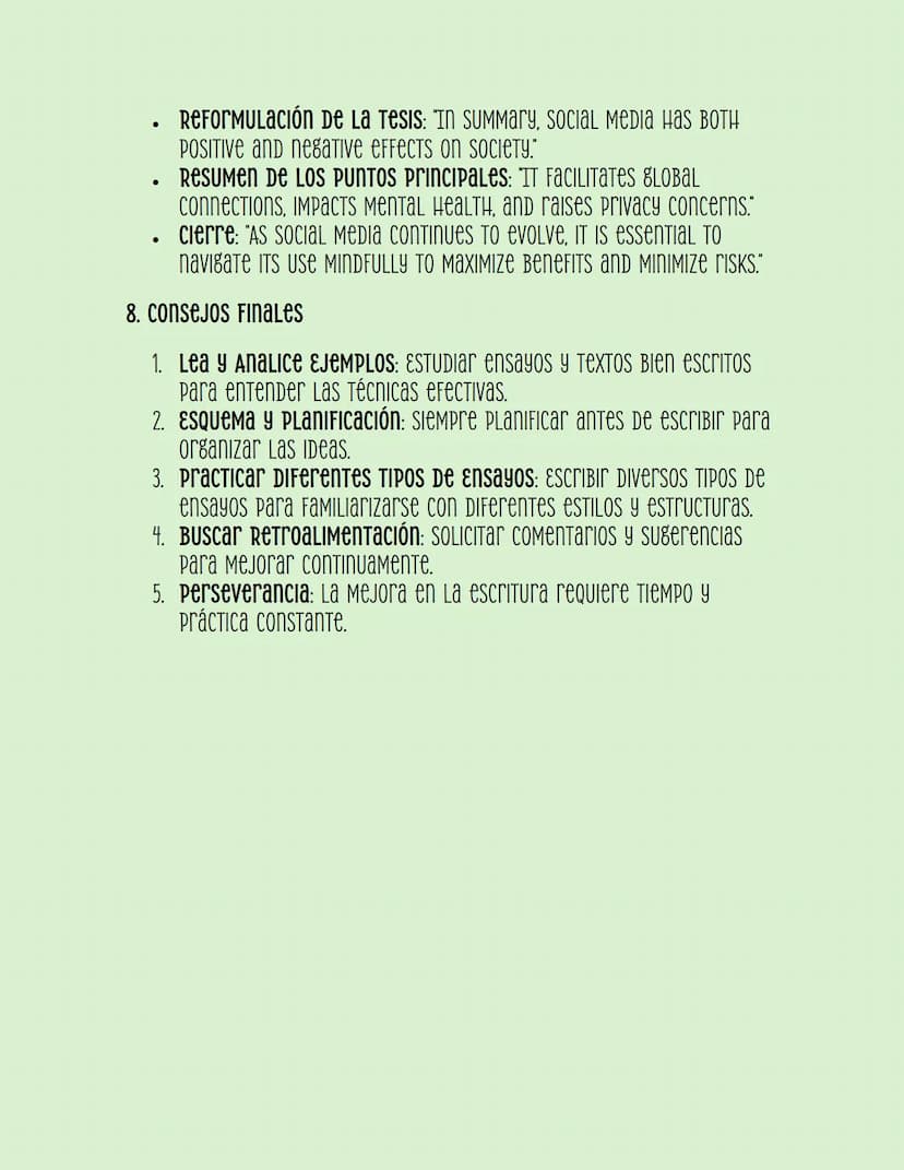 Redacción de
Textos y Ensayos
en Inglés
1. Introducción a la redacción en Inglés
La redacción en inglés requiere una comprensión clara De La
