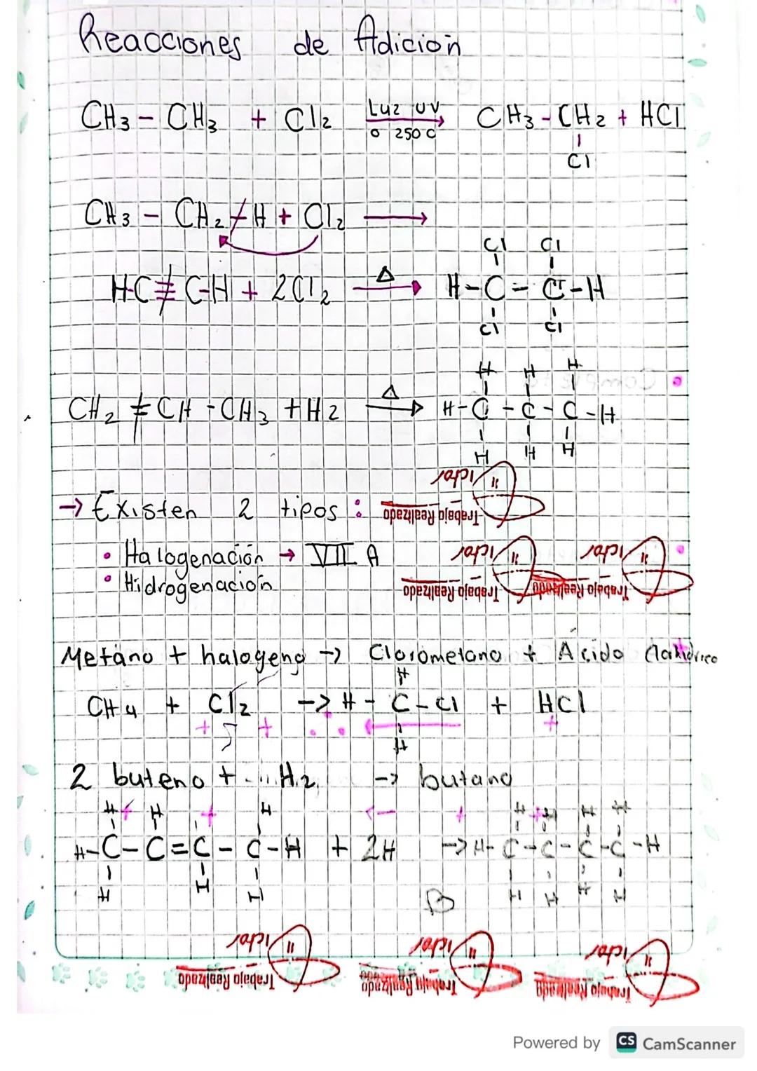 Reacciones Organica's
Se desarrollan a muy baja velocidad y en la mayo-
ría de cajos Solo Intervienen los grupos funcionales.
Por esto la mo