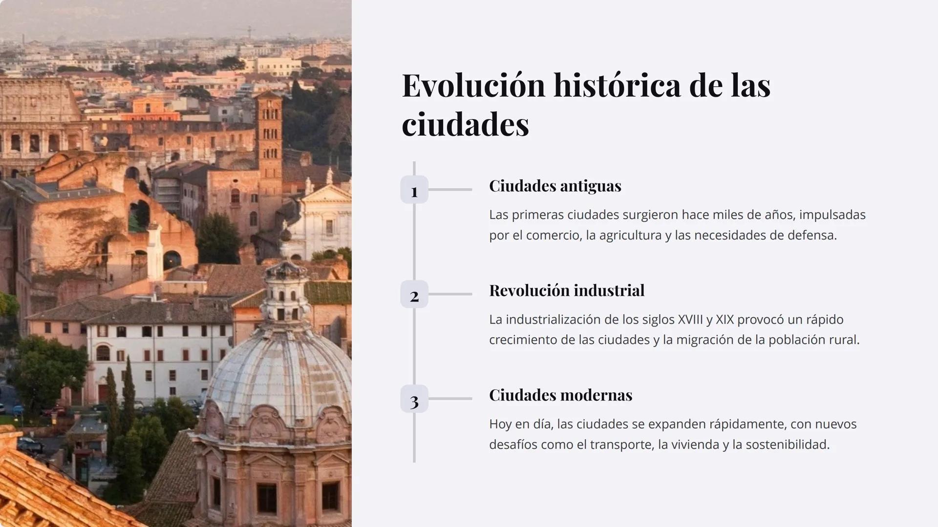 la geografía
urbana
La geografía urbana es el estudio de las ciudades, su
desarrollo, estructura y problemas. Examina cómo los factores
geog