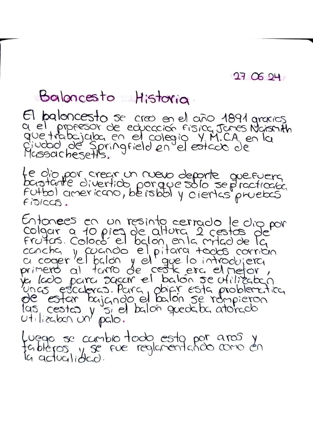 Historia del baloncesto