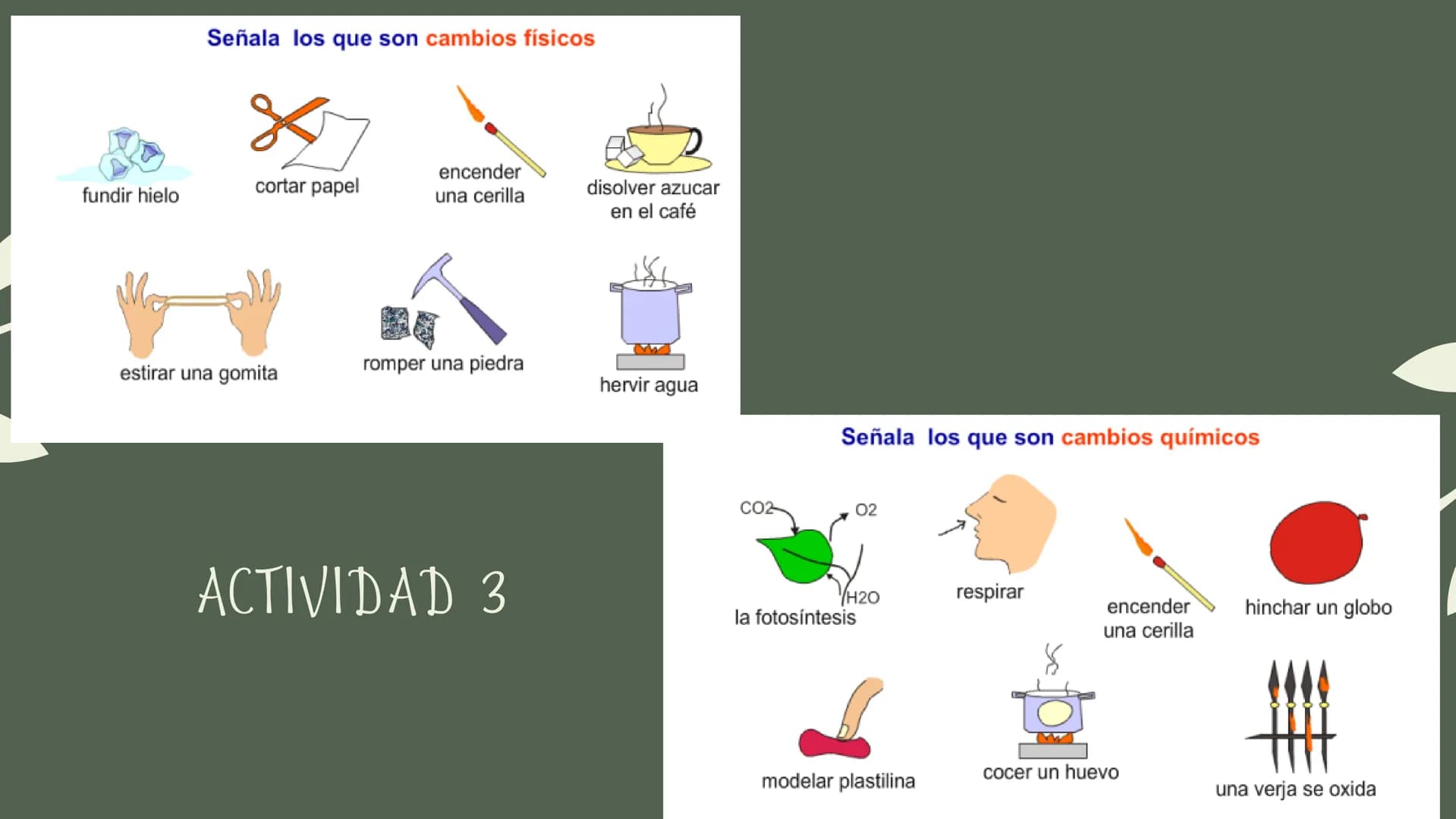 Cambios físicos y
químicos
TRANSFORMACIONES DE
LA MATERIA
UCIÓN EDUCATIVA DIST
CAMILO TORRES
GAIRA
PAZ
TRABAJO Preparando
mi aprendizaje
PRE