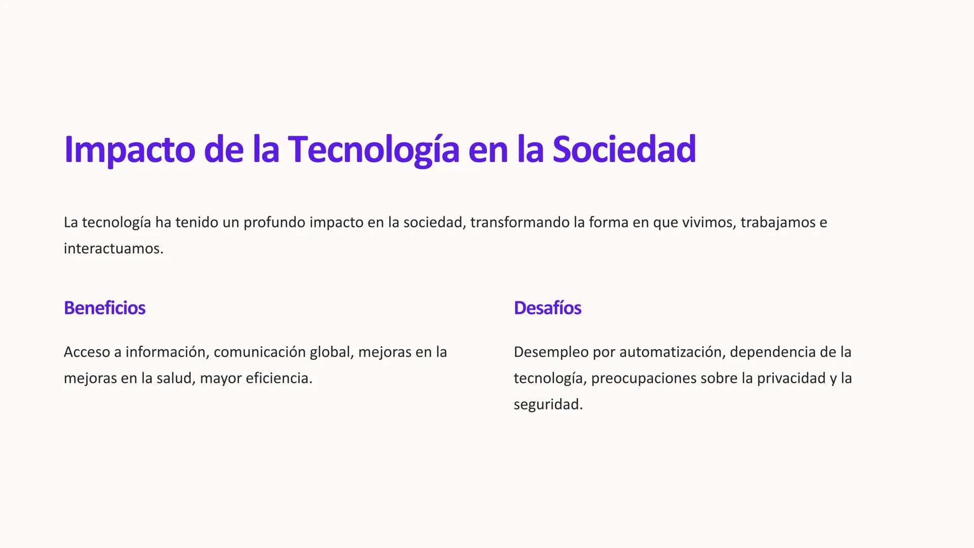 la Tecnología y la
Informática
ack
La tecnología y la informática han transformado nuestro mundo, desde
la forma en que nos comunicamos hast