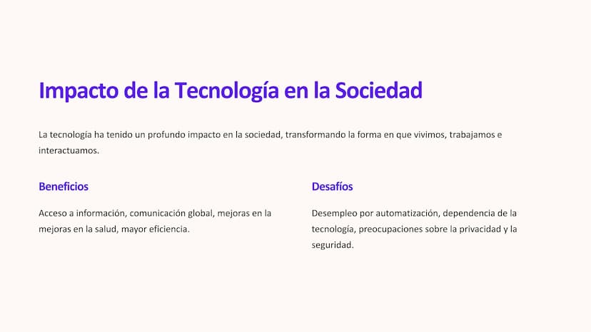 la Tecnología y la
Informática
ack
La tecnología y la informática han transformado nuestro mundo, desde
la forma en que nos comunicamos hast