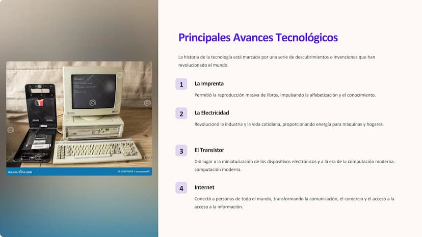 la Tecnología y la
Informática
ack
La tecnología y la informática han transformado nuestro mundo, desde
la forma en que nos comunicamos hast