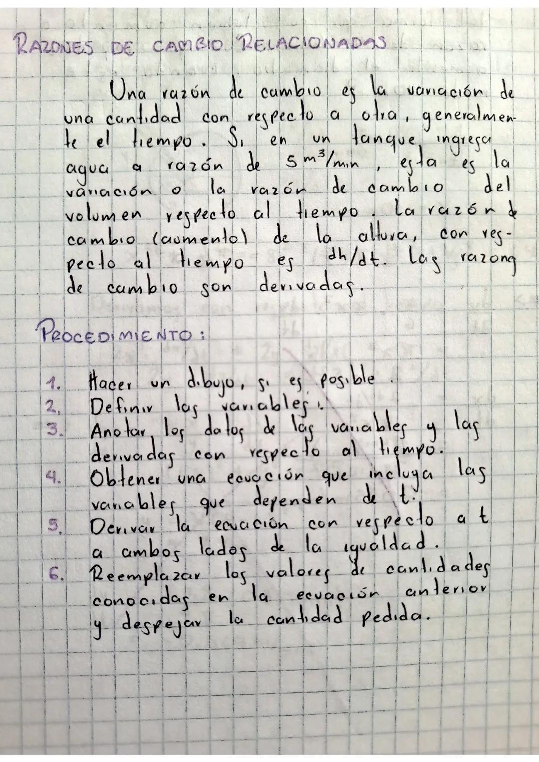 Razones de cambio relacionadas 