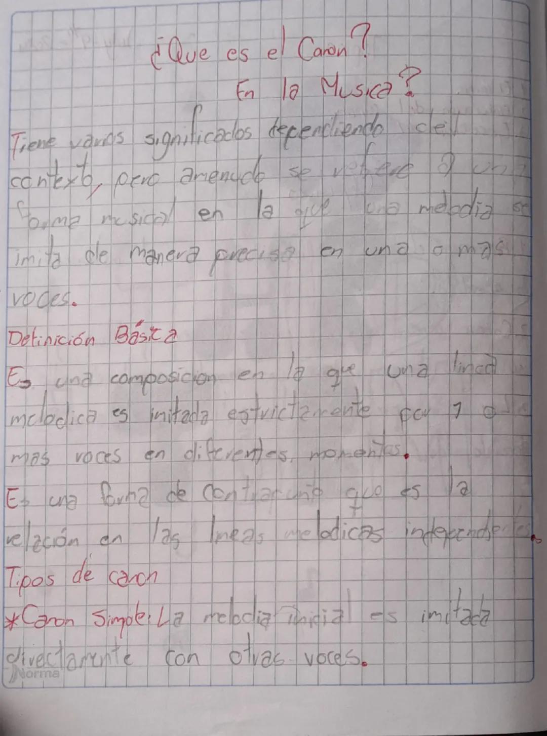 # ¿Que es el Canon?
## En la Musica?

Tiene varios significacios dependiendo cel
contexto, pero amenudo se vites of writ
Souma musica en la 