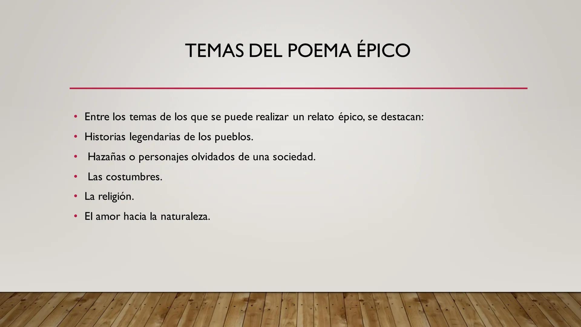 ¿QUE ES EL POEMA ÉPICO?
•
El poema épico es un subgénero narrativo que consiste en un relato extenso que en
general trata sobre grandes haza