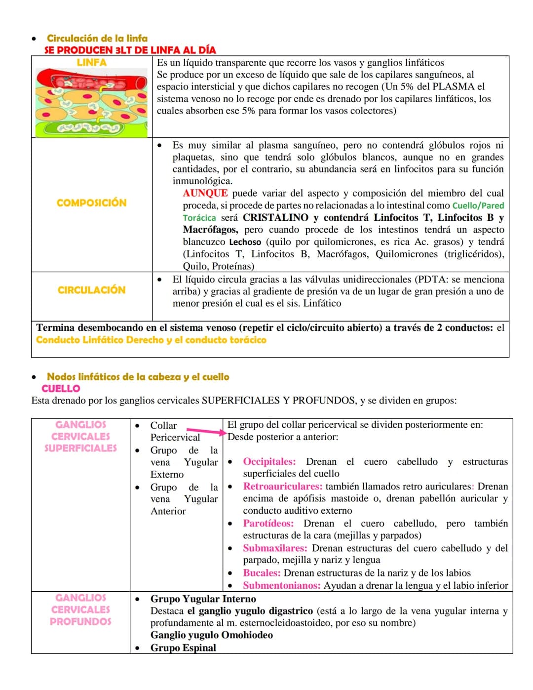SISTEMA LINFÁTICO
• Definición
El sistema linfático es una red de conductos y órganos por todo el cuerpo. Esta red transporta, entre
los tej