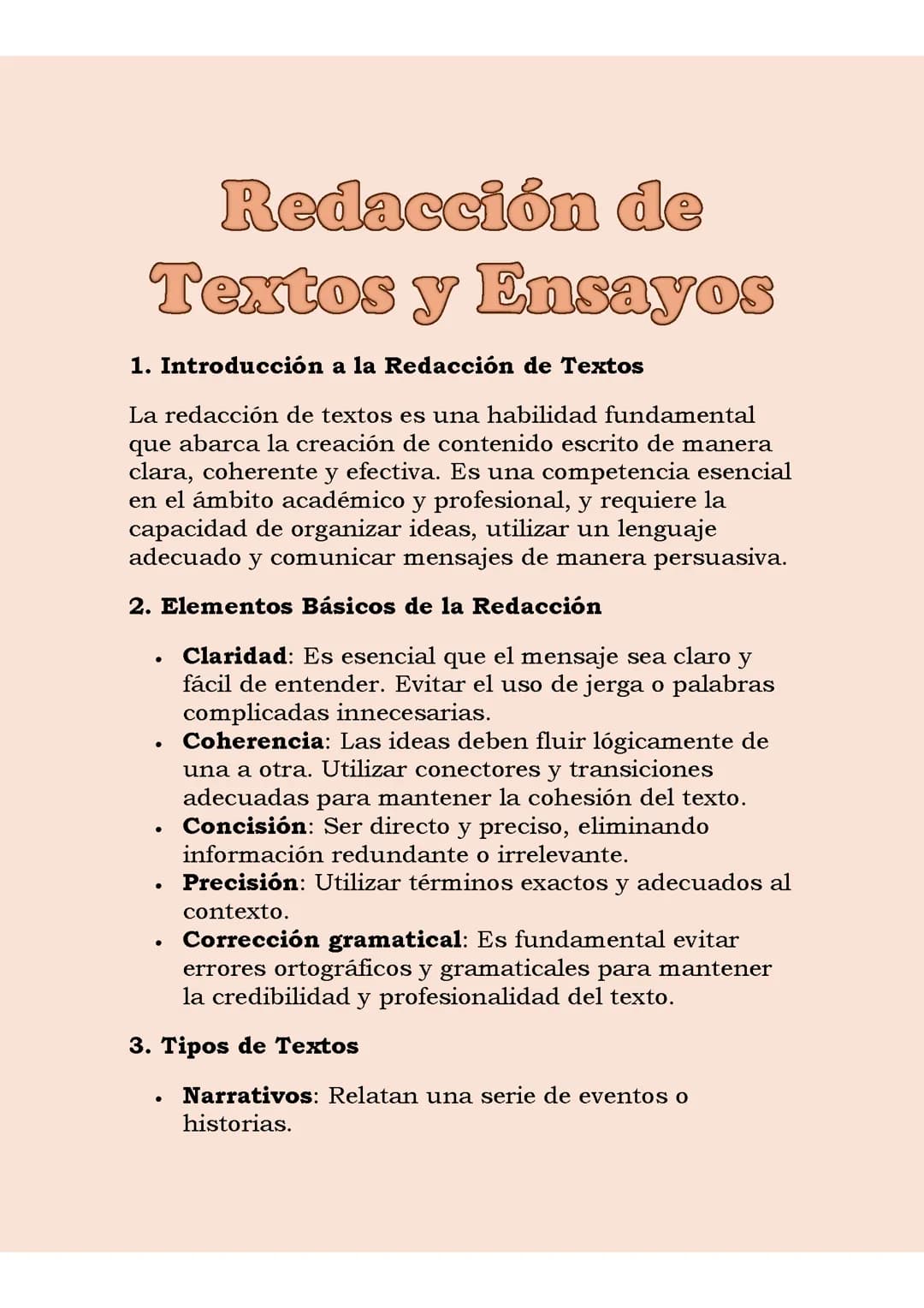 REDACCIÓN DE TEXTOS Y ENSAYOS