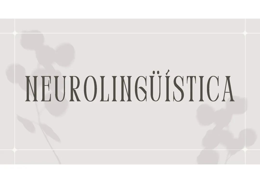 Introducción a la Neurolingüística