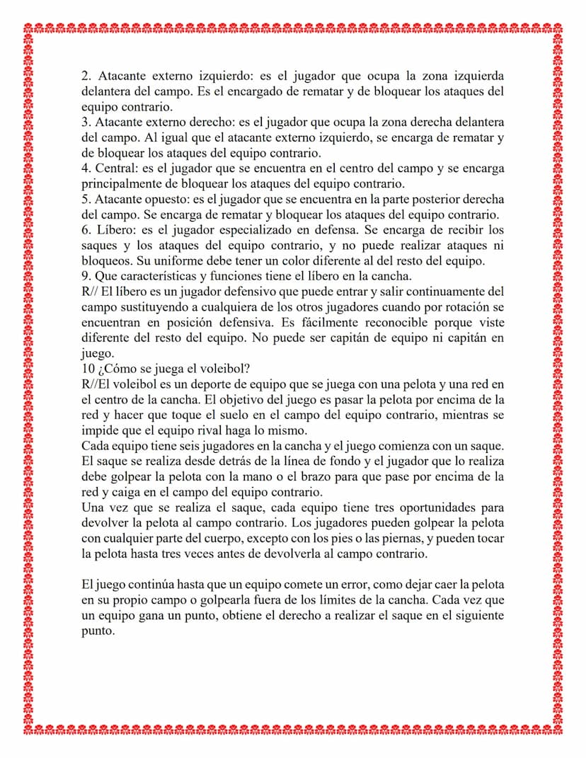 ACTIVIDAD “EL VOLEIBOL"
NOMBRE:.
GRADO:
INSTITUCIÓN:
DOCENTE:
FECHA: 00/00/0000 1. ¿Quién invento el voleibol, donde y en qué fecha?
R//El v