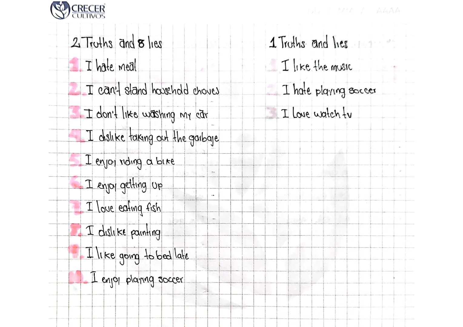 CRECER
CULTIVOS
DD/MM/ ALLA
QUESTION
Hi-Hello
How are you?
How have you been?
How is your day?
AND...
RESPONSES
►Hi-Hello
►Excellent
So Fard