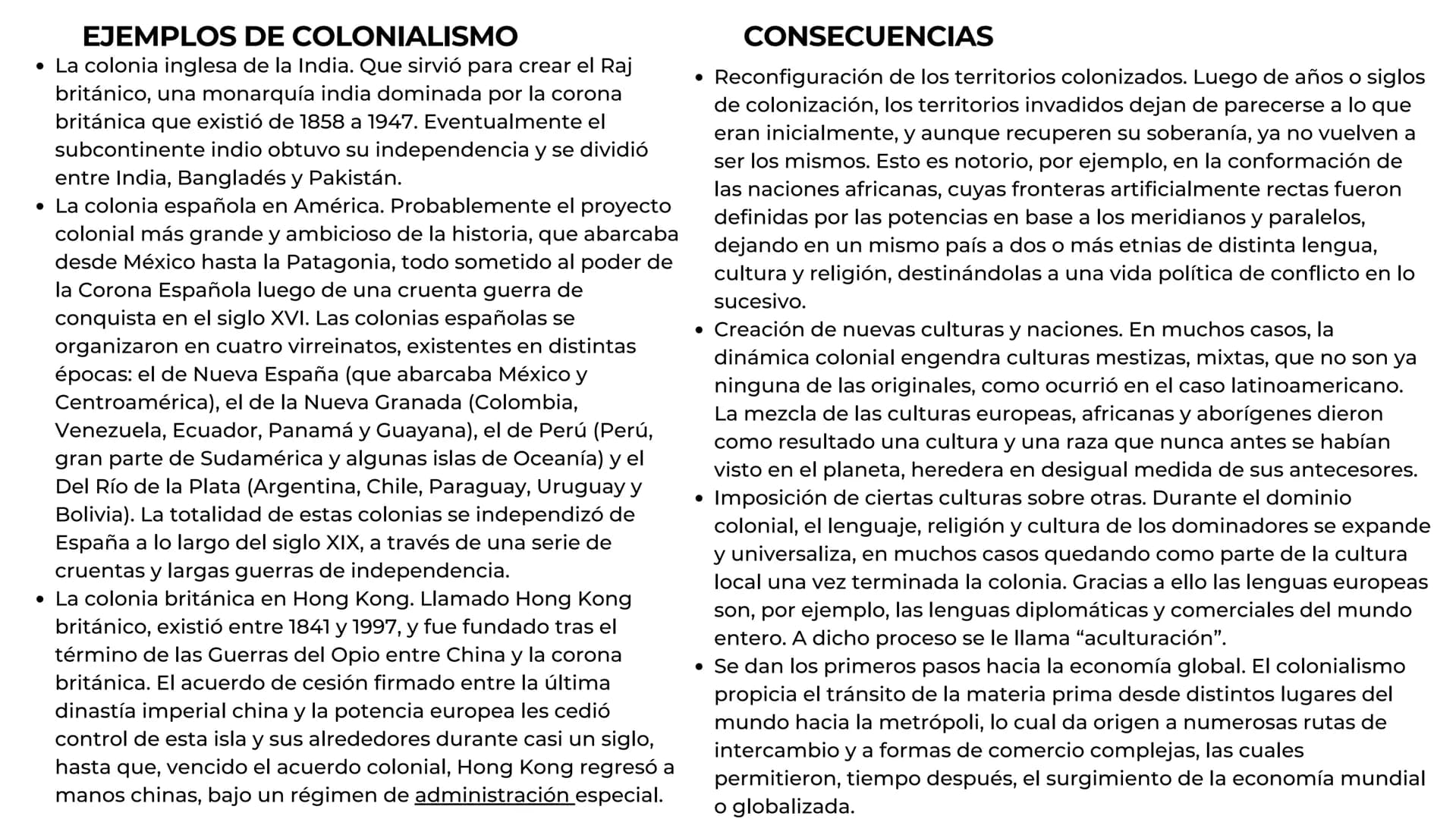 Colonialismo ¿QUE ES?
Se entiende por colonialismo a la forma de relación de
dominación política, social y económica que existe entre
una po