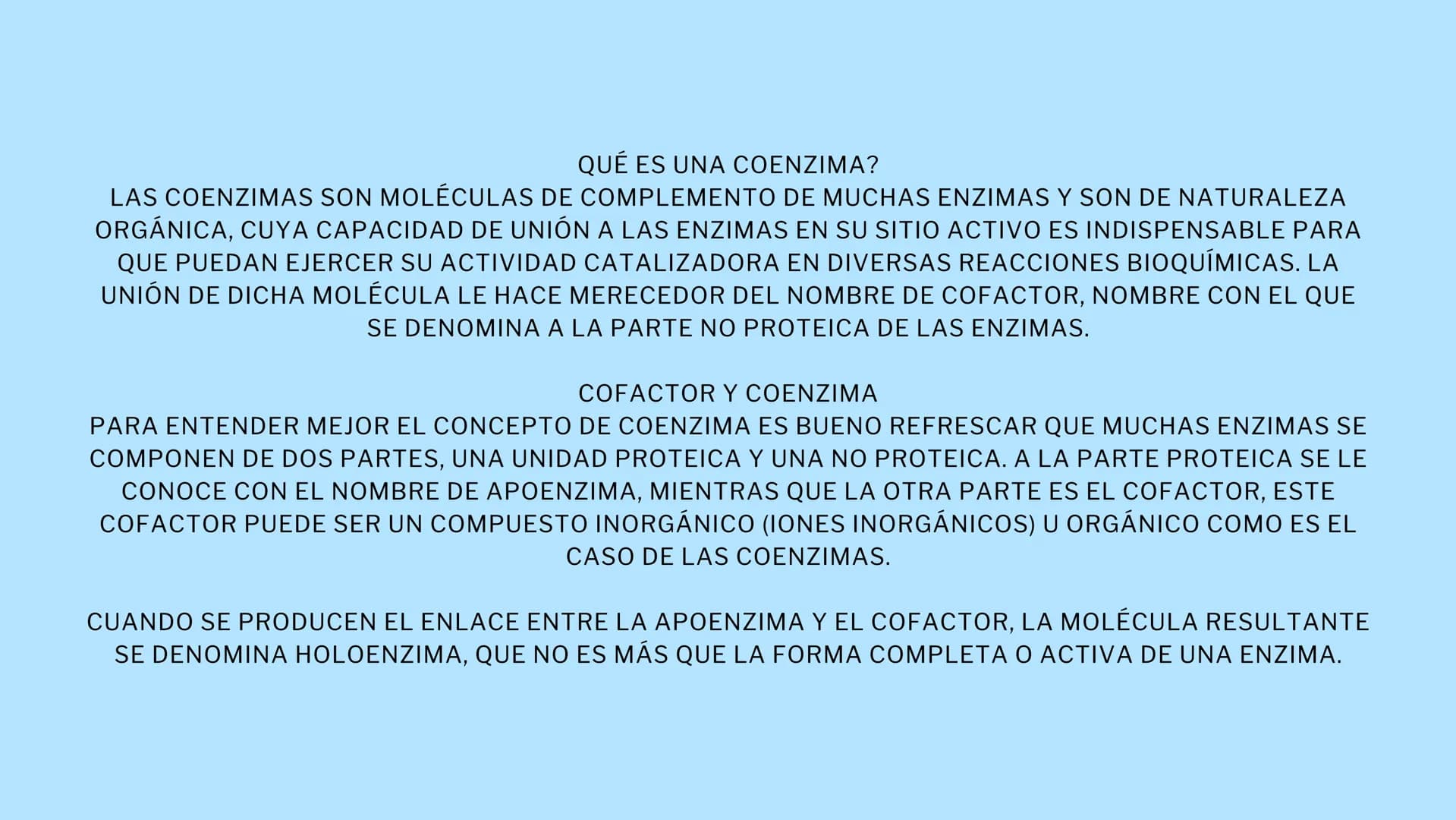 M
S ENZIMAS Y
+
COENZIMAS
CONCEPTOS BÁSICOS
+
+ Bioquimica
QUE ES ?
Es una ciencia que estudia
reacciones y procesos de
los componentes quim