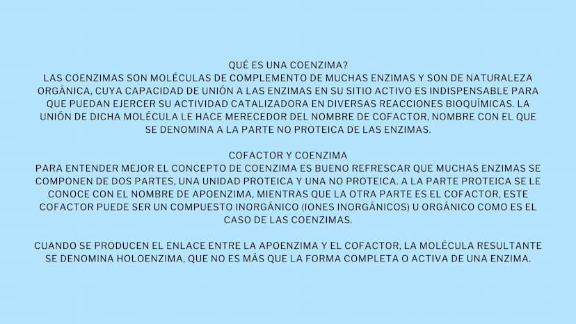 M
S ENZIMAS Y
+
COENZIMAS
CONCEPTOS BÁSICOS
+
+ Bioquimica
QUE ES ?
Es una ciencia que estudia
reacciones y procesos de
los componentes quim