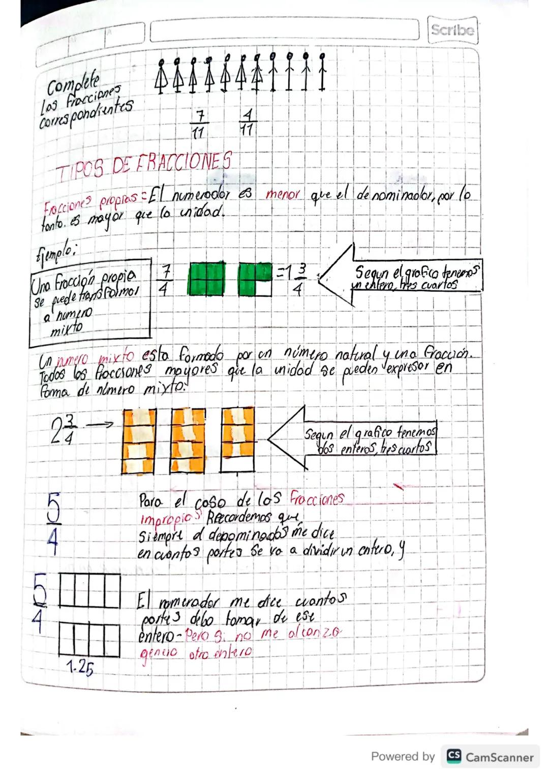 Números Fracionarios Parte 1
Concepto de fracciones
Fracción es una parte de un entero o unidad, al que se lo ha dividido o fraccionado en p