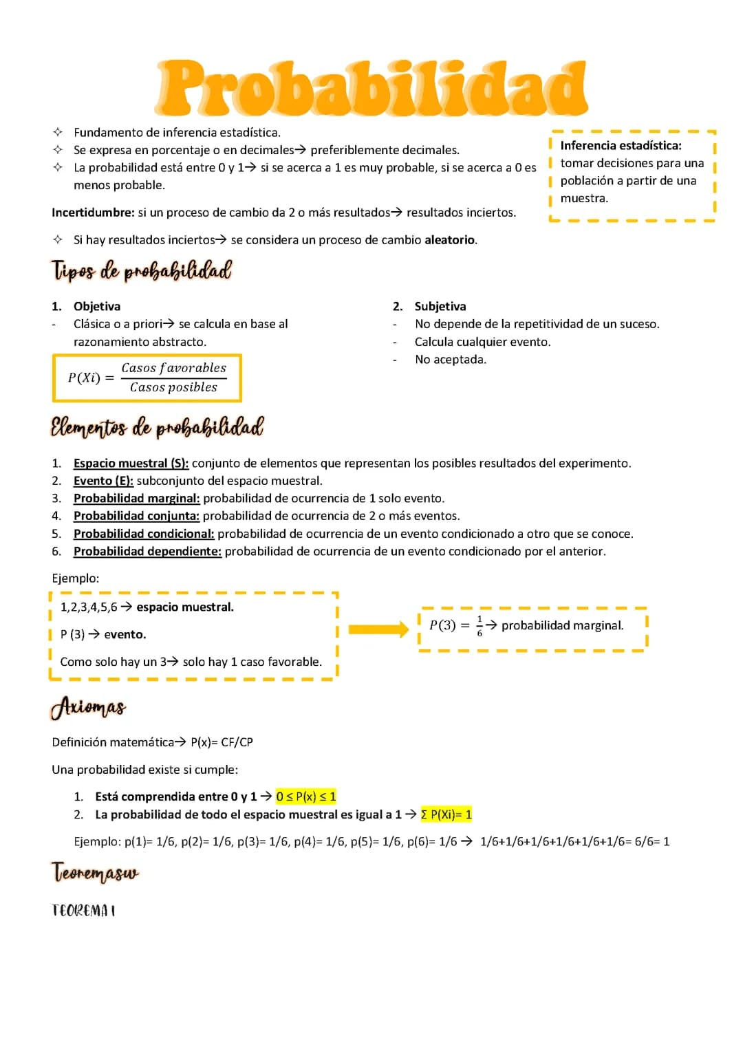 PROBABILIDADES (teoremas) 