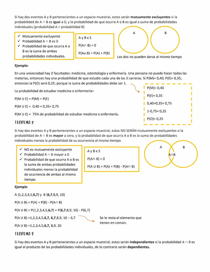 Probabilidad
Fundamento de inferencia estadística.
Se expresa en porcentaje o en decimales→ preferiblemente decimales.
La probabilidad está 