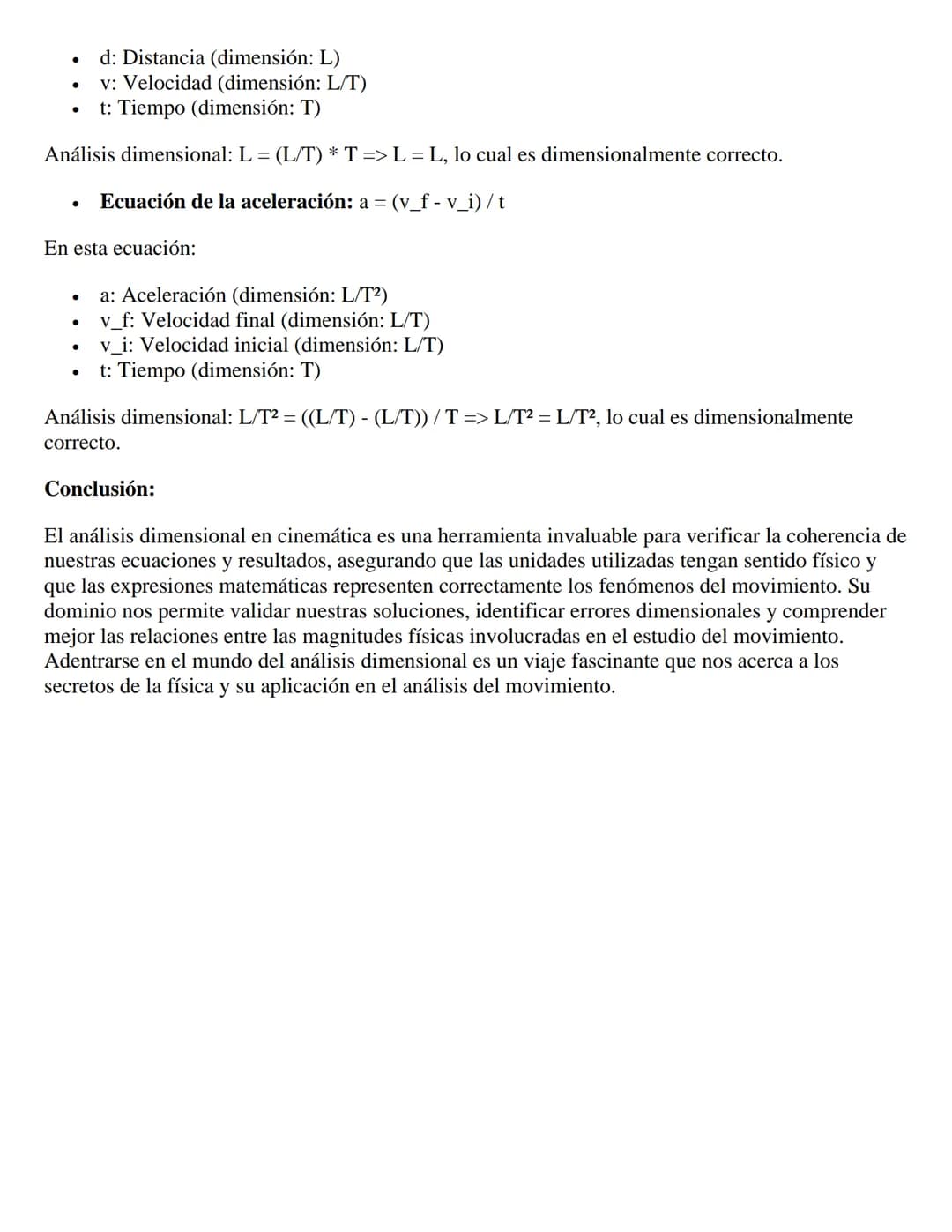 Análisis Dimensional en Cinemática:
Dominando el Lenguaje de las Magnitudes
Físicas
En el cautivante mundo de la física, donde el movimiento