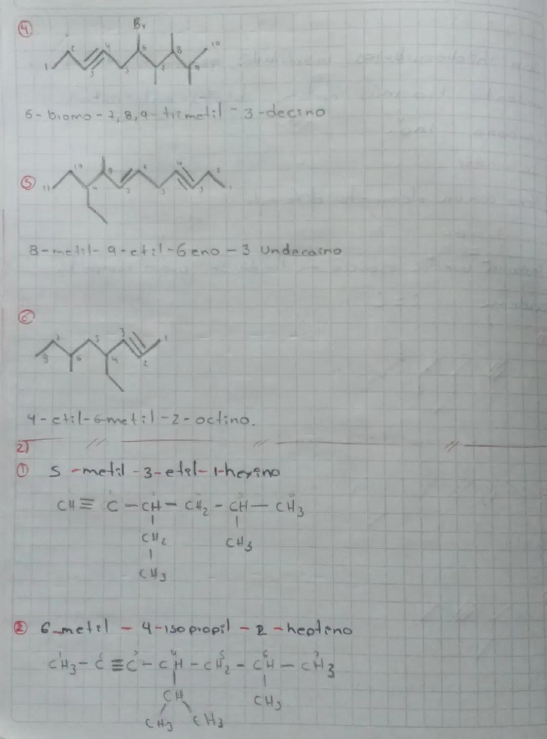 Alquinos
Son hidrocarburos insaturados, que se caracteriza po,
presentar
Lo más
0
más en luces triples entre carbono y
carbono, "Ino".
Satur