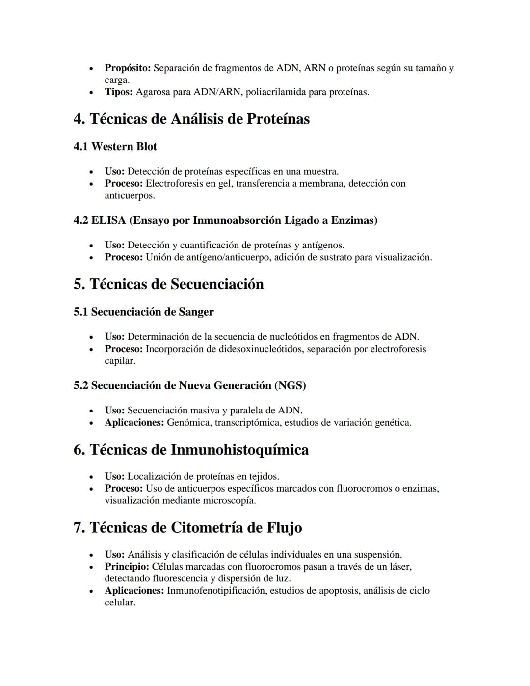 Técnicas de Laboratorio en Biología
APUNTES//
1. Microscopía
1.1 Microscopio Óptico
•
•
Uso: Visualización de células y tejidos en detalle.
