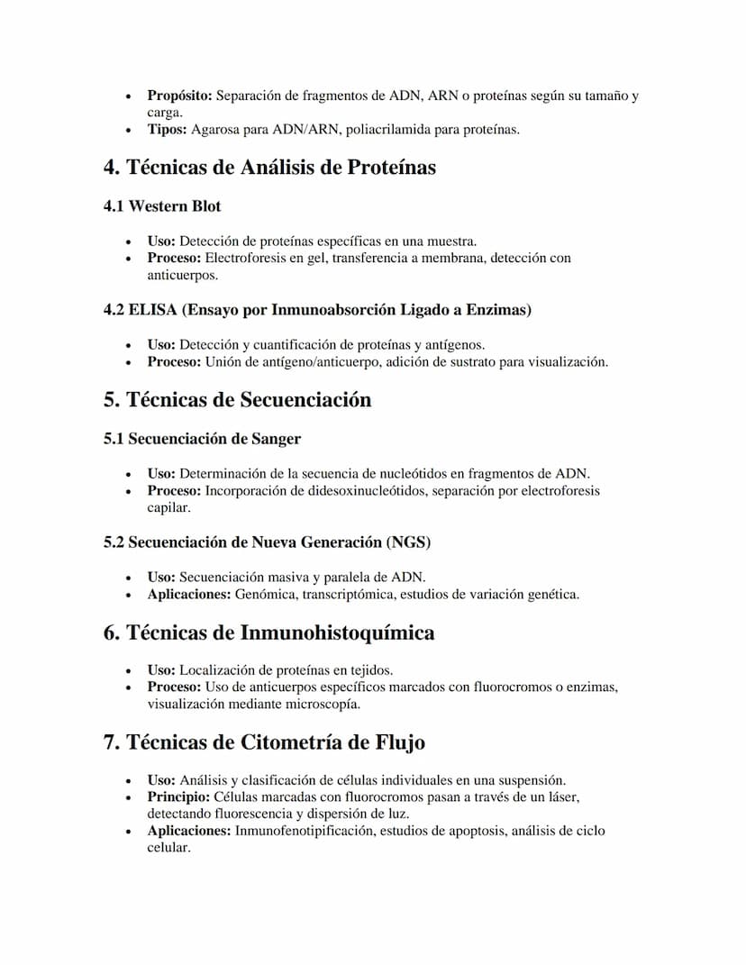 Técnicas de Laboratorio en Biología
APUNTES//
1. Microscopía
1.1 Microscopio Óptico
•
•
Uso: Visualización de células y tejidos en detalle.
